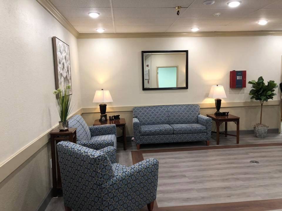 An interior shot of living space at the Greenville Nursing and Rehabilitation Center from the Greenville Gallery.