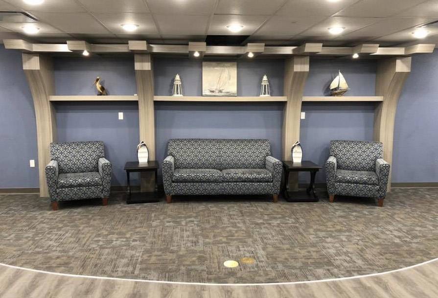 An interior shot of living space at the Greenville Nursing and Rehabilitation Center from the Greenville Gallery.