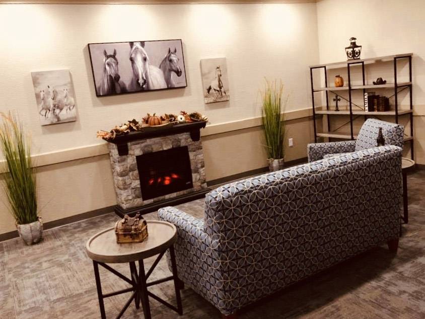 An interior shot of living space at the Greenville Nursing and Rehabilitation Center from the Greenville Gallery.